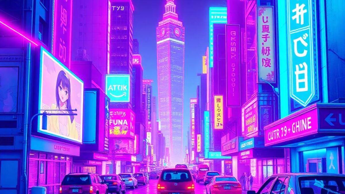 Future Funk aesthetic example