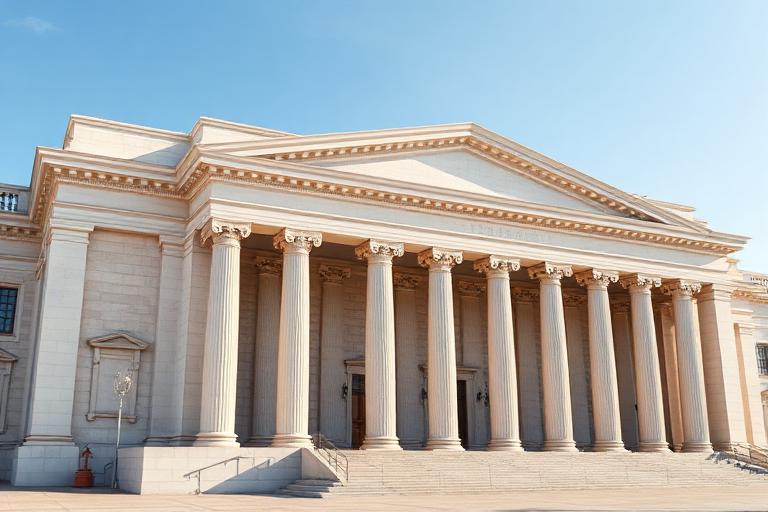 Stripped Classicism aesthetic example