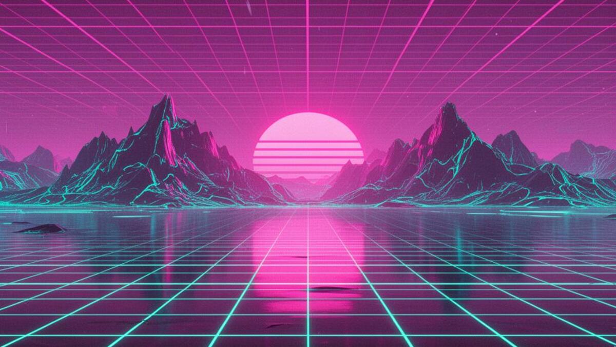 Example of the Synthwave aesthetic